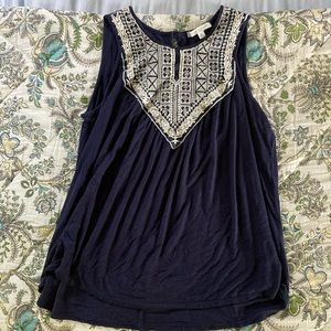 Green Envelope Navy Top